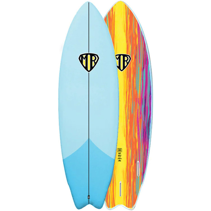 2023 Ocean and Earth Mr Epoxy Soft Super Twin Fin Surfboard OESBMRMRB - Blue